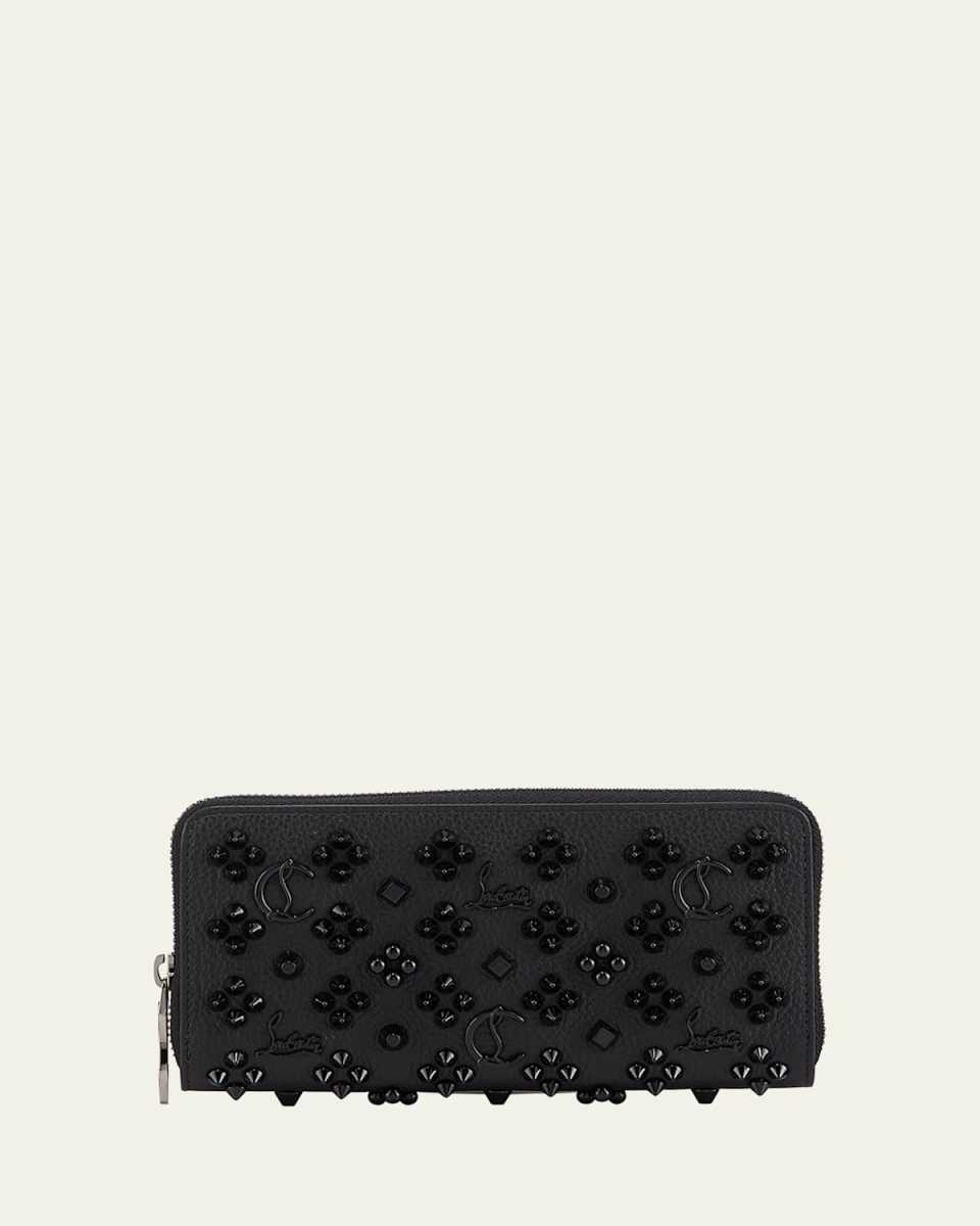 Panettone Wallet in Leather with Loubinthesky Spikes